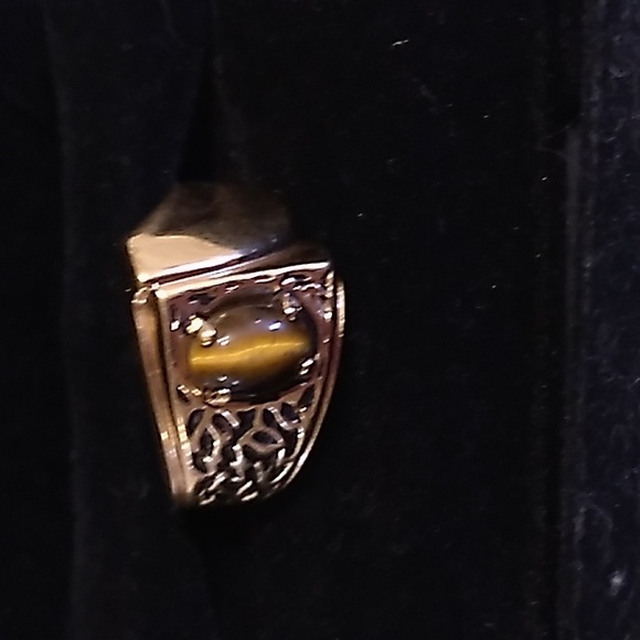 Other - 18k plated tiger's eye ring